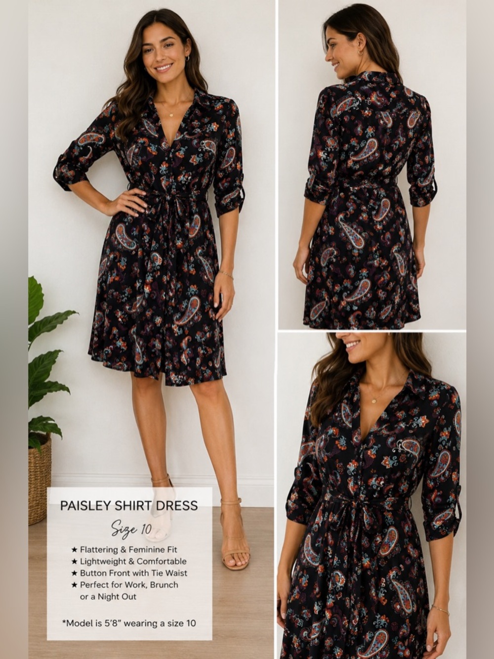 Nanette Lepore Paisley Shirt Dress | Size 10 | Like New #0150